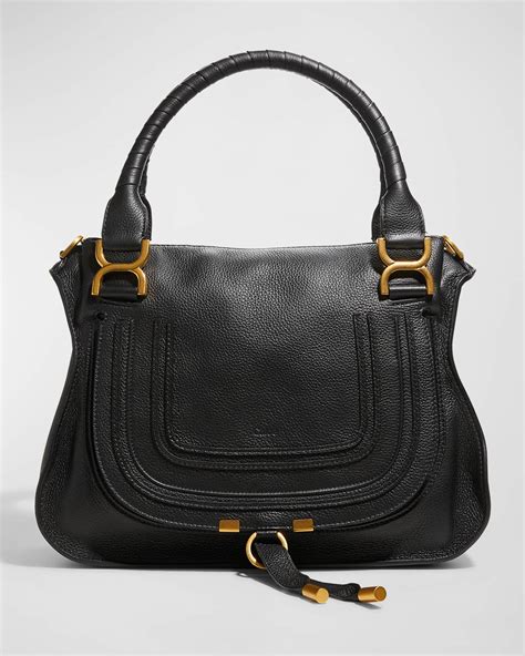 chloe marcie satchel medium vs large|chloe marcie medium shoulder bag.